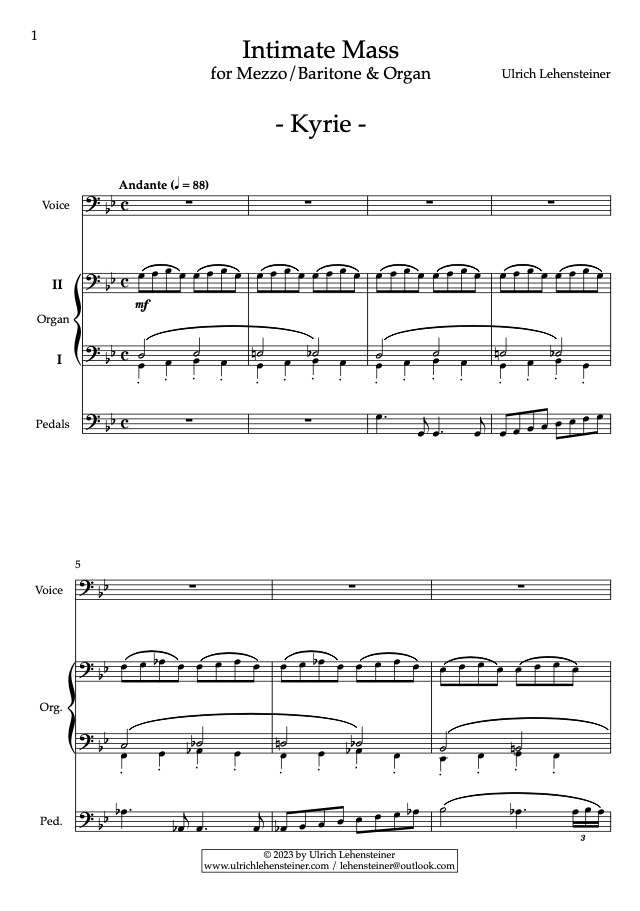 Intimate Mass (Bariton & Orgel)